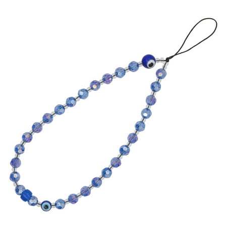 Crystal Evil Eye Beaded Phone Lanyard Phone Hanging Charm Anti-lost Camera Chain