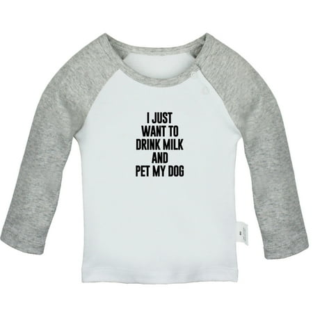 I Just Want to Drink Milk and Pet My Dog Funny T shirt For Baby Newborn Babies T-shirts Infant Tops 0-24M Kids Graphic Tees Clothing (Long Gray Raglan T-shirt 0-6 Months)
I Just Want to Drink Milk and Pet My Dog Funny T shirt For Baby Newborn Babies T-shirts Infant Tops 0-24M Kids Graphic Tees Clothing (Long Gray Raglan T-shirt 0-6 Months)