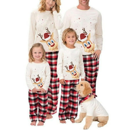 Xingqing Christmas Family Matching Pajamas Set Adult Kids Baby Deer Printed Tops+Plaid Pants Sleepwear Nightwear Set
Xingqing Christmas Family Matching Pajamas Set Adult Kids Baby Deer Printed Tops+Plaid Pants Sleepwear Nightwear Set
