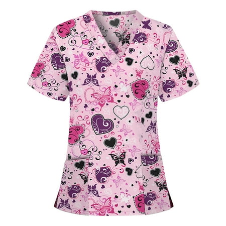 Cakiesky Womens Scrub Tops Moisture-Wicking V-Neck Scrub Shirts for Women with Pockets Purple L
Cakiesky Womens Scrub Tops Moisture-Wicking V-Neck Scrub Shirts for Women with Pockets Purple L