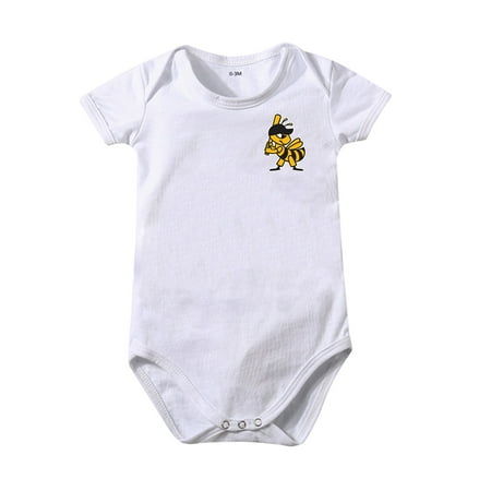Toddler Baby Girls Climbing Clothes Summer Solid Color Cartoon Bee Baseball Print And Short Sleeved Playsuit Baby For 18-24 Months
Toddler Baby Girls Climbing Clothes Summer Solid Color Cartoon Bee Baseball Print And Short Sleeved Playsuit Baby For 18-24 Months