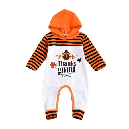AIMAOMI Thanksgiving Baby Long Sleeve Striped Printed Hoodie Romper Jumpsuit H
AIMAOMI Thanksgiving Baby Long Sleeve Striped Printed Hoodie Romper Jumpsuit H
