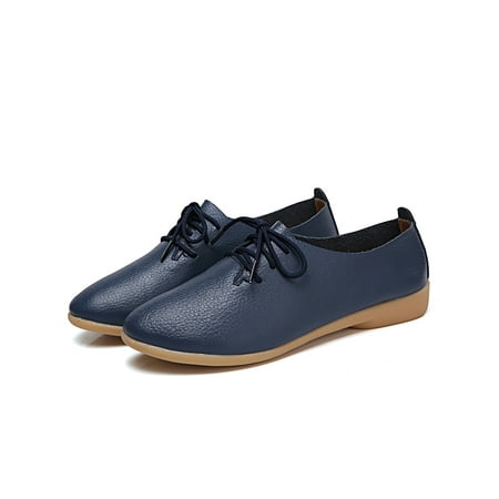 Ritualay Flats Shoes Ladies Casual Leather Flats Slip On Loafers Lace Up Flats Lightweight Walking Shoe Driving School Memory Foam Moccasins Dark Blue 5.5
Ritualay Flats Shoes Ladies Casual Leather Flats Slip On Loafers Lace Up Flats Lightweight Walking Shoe Driving School Memory Foam Moccasins Dark Blue 5.5