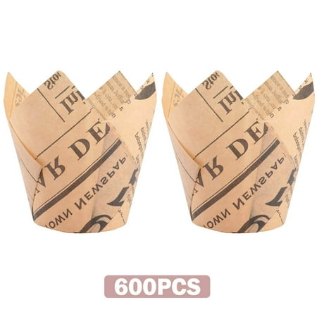 600pcs Tulip Cupcake Liners Muffin Baking Cupcake Liners Holders Baking Cups Cupcake Wrapper for Party Wedding Birthday Christmas Cupcake Liners(brown(newspaper))
600pcs Tulip Cupcake Liners Muffin Baking Cupcake Liners Holders Baking Cups Cupcake Wrapper for Party Wedding Birthday Christmas Cupcake Liners(brown(newspaper))