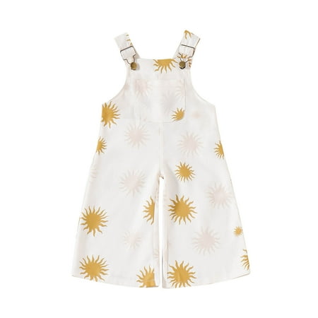 Little Girl Clothes Rompers Summer Jumpsuits Toddler Kids Boys Girls Summer Fashion Cute Flowers Print Suspenders Romper Jumpsuit 4-5 Years