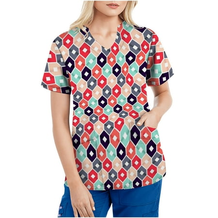 LWZWM Scrub Tops for Women 2023 Nurse Working Uniforms Short Sleeve V Neck Shirts Tee Rainbow T Shirt Pockets Tops Multicolor XXL
LWZWM Scrub Tops for Women 2023 Nurse Working Uniforms Short Sleeve V Neck Shirts Tee Rainbow T Shirt Pockets Tops Multicolor XXL