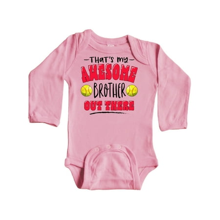 Inktastic That s My Awesome Brother Out There with Softballs Gift Baby Boy or Baby Girl Long Sleeve Bodysuit
Inktastic That s My Awesome Brother Out There with Softballs Gift Baby Boy or Baby Girl Long Sleeve Bodysuit