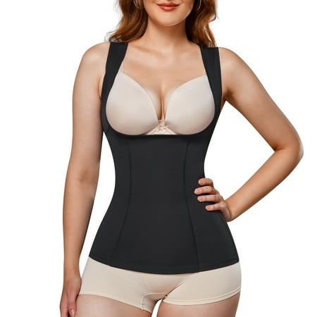 Irisnaya Women s Waist Trainer Cincher Tummy Control Shapewear Bodysuit Compression Vest Invisible Slimming Body Shaper(Black Large) 
Irisnaya Women s Waist Trainer Cincher Tummy Control Shapewear Bodysuit Compression Vest Invisible Slimming Body Shaper(Black Large)