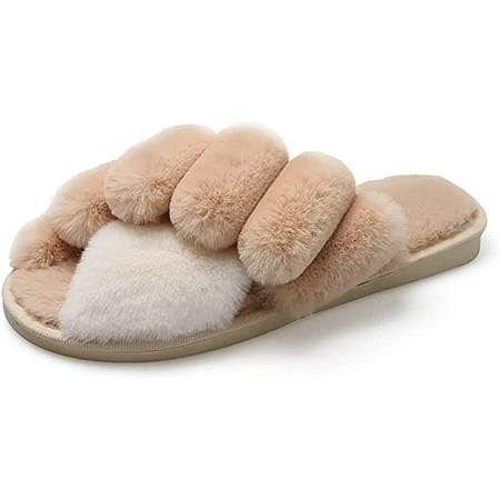 PIKADINGNIS Women Slippers Cross Band Fuzzy Breathable Sandal Soft Warm Slip-On Slipper Indoor Outdoor Shoes
PIKADINGNIS Women Slippers Cross Band Fuzzy Breathable Sandal Soft Warm Slip-On Slipper Indoor Outdoor Shoes