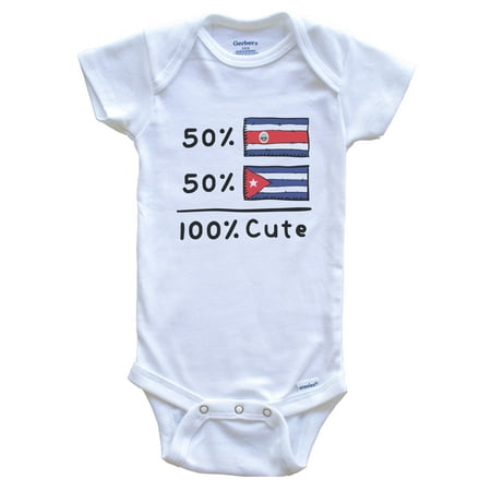 50% Costa Rican Plus 50% Cuban Equals 100% Cute Costa Rica Cuba Flags Baby Bodysuit
50% Costa Rican Plus 50% Cuban Equals 100% Cute Costa Rica Cuba Flags Baby Bodysuit