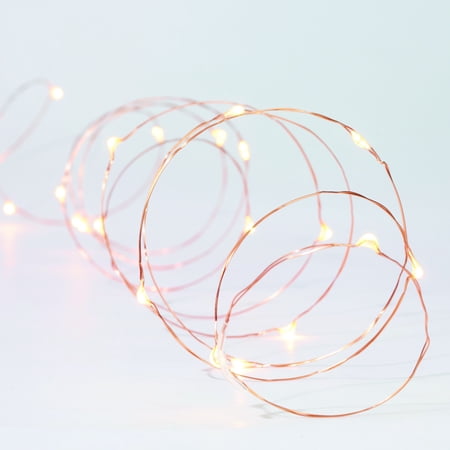 Better Homes & Gardens 12.45' Warm White Mini LED String Light Wire, 36 Count