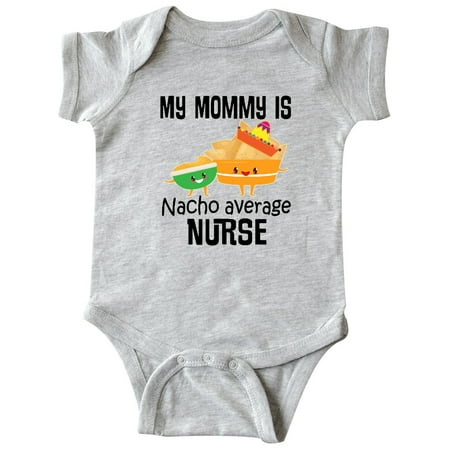 Inktastic Mommy is Nacho Average Nurse Joke Gift Baby Boy or Baby Girl Bodysuit