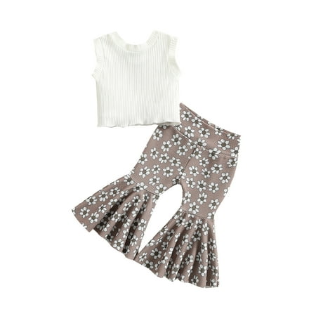 Bagilaanoe 2pcs Toddler Baby Girl Long Pants Set Sleeveless Ribbed Knit Tank Tops + Flare Trousers 6M 12M 18M 24M 3T Kids Casual Outfits
Bagilaanoe 2pcs Toddler Baby Girl Long Pants Set Sleeveless Ribbed Knit Tank Tops + Flare Trousers 6M 12M 18M 24M 3T Kids Casual Outfits