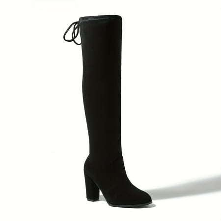 KINODAY Block Heeled Knee High Boots - Fashionable Pointed Toe Lace Up Stretchy Winter Boots
KINODAY Block Heeled Knee High Boots - Fashionable Pointed Toe Lace Up Stretchy Winter Boots
