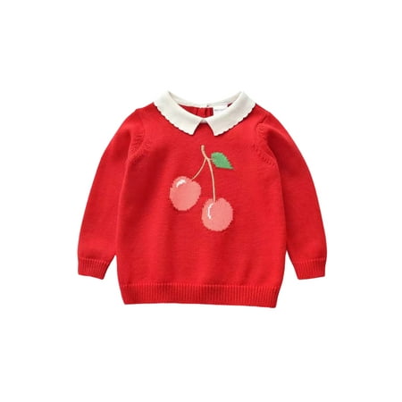 Sunisery Toddler Baby Girls Sweaters Cute Cherry Knitted Long Sleeve Tops Autumn Spring Clothing Red 12-18 Months
Sunisery Toddler Baby Girls Sweaters Cute Cherry Knitted Long Sleeve Tops Autumn Spring Clothing Red 12-18 Months