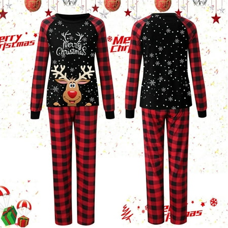 LEEy-world Christmas Gifts Matching Family Pajamas Sets Christmas PJ s with Deer Long Sleeve Tee and Plaid Pants Loungewear
LEEy-world Christmas Gifts Matching Family Pajamas Sets Christmas PJ s with Deer Long Sleeve Tee and Plaid Pants Loungewear
