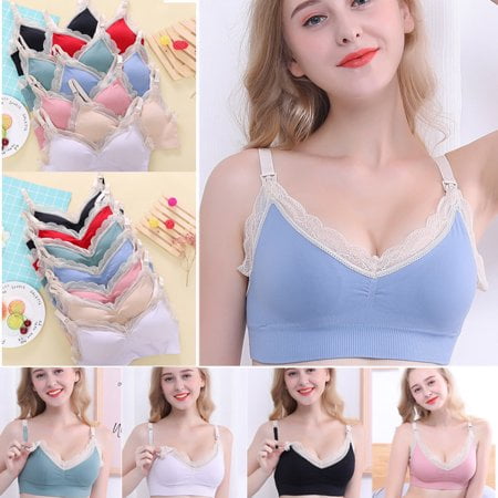 Women Wirefree Breastfeeding Bra Padded Lace Nursing Bralette Sleeping Maternity Bras New
Women Wirefree Breastfeeding Bra Padded Lace Nursing Bralette Sleeping Maternity Bras New