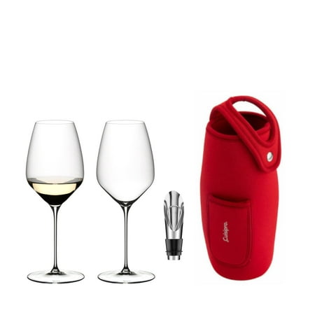 Riedel Veloce Riesling Glasses (Set of 2) Bundle with Accessories