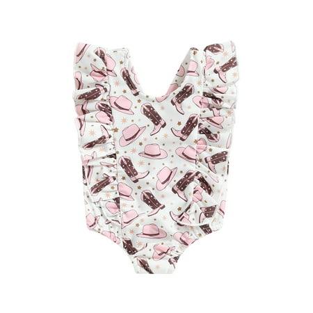 Kid Girls Romper Swimsuit Sleeveless Round Neck Cartoon Boots Hat Print Vest Summer Beach Girls Swimwear ,3-24 Months
Kid Girls Romper Swimsuit Sleeveless Round Neck Cartoon Boots Hat Print Vest Summer Beach Girls Swimwear ,3-24 Months