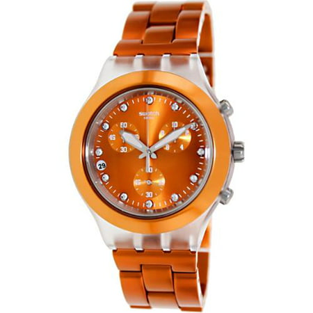 Swatch Men's Full Blooded SVCK4051AG Orange Aluminum Swiss Quartz Watch
