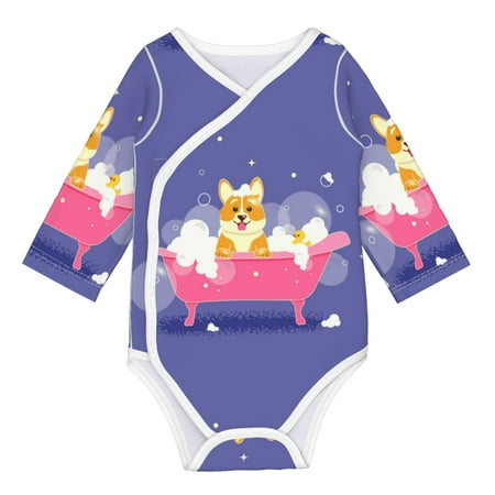 Coaee Dog Washes in a Bath for Soft Cotton Baby Long-Sleeve Bodysuit Girls Boys Bodysuit Romper
Coaee Dog Washes in a Bath for Soft Cotton Baby Long-Sleeve Bodysuit Girls Boys Bodysuit Romper