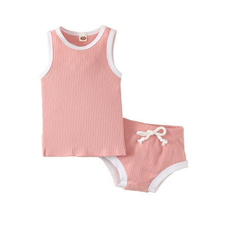 jaweiw Baby Boys Girls Clothes Set Ribbed Knit Stitching Round Neck Sleeveless Tank Tops + High Waist Shorts Set
jaweiw Baby Boys Girls Clothes Set Ribbed Knit Stitching Round Neck Sleeveless Tank Tops + High Waist Shorts Set