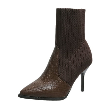 Sentuca Women s Shoes Fashion Minimalistic Solid Comfortable Stretch Knit High Heel Fine Heels Boots
Sentuca Women s Shoes Fashion Minimalistic Solid Comfortable Stretch Knit High Heel Fine Heels Boots