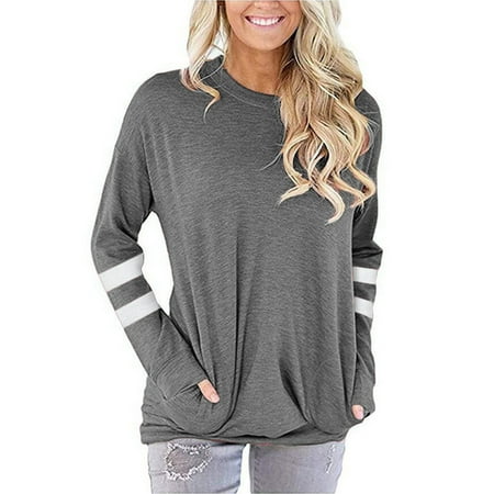 Tawop Black Tops For Women Fashion Solid Round Neck Pullover Loose Long Sleeve Pocket Casual Sweatshirt Ladies Tops And Blouses Maternity Long Sleeve Shirts
Tawop Black Tops For Women Fashion Solid Round Neck Pullover Loose Long Sleeve Pocket Casual Sweatshirt Ladies Tops And Blouses Maternity Long Sleeve Shirts