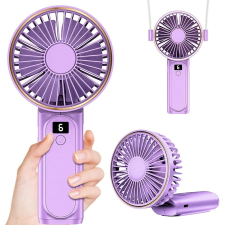 Handheld Fan Portable Fan 4000mAh USB Rechargeable Personal Fan 180° Foldable Mini Desk Fan 6 Wind Speed LCD Digital Display Lanyard as Neck Fan Ultra Quiet Pocket Size for Indoor Outdoor
Handheld Fan Portable Fan 4000mAh USB Rechargeable Personal Fan 180° Foldable Mini Desk Fan 6 Wind Speed LCD Digital Display Lanyard as Neck Fan Ultra Quiet Pocket Size for Indoor Outdoor