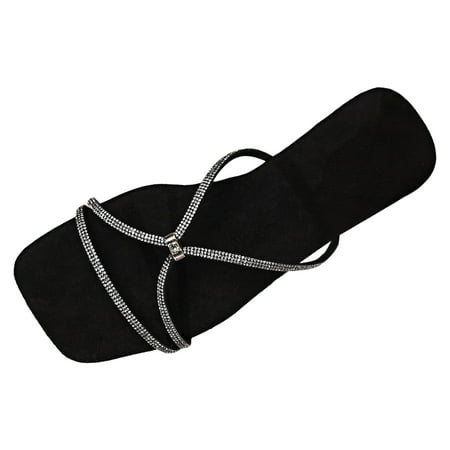 MIASHUI Womens Sandals Shoes Pattern Bright Diamond Decoration Fashion Flat Bottom Open Toe Breathable and Comfortable Beach Slippers Casual Summer Shoes Black 8
MIASHUI Womens Sandals Shoes Pattern Bright Diamond Decoration Fashion Flat Bottom Open Toe Breathable and Comfortable Beach Slippers Casual Summer Shoes Black 8