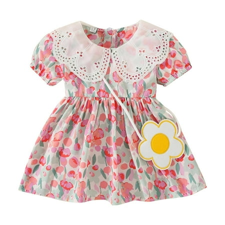 Girls Dresses Summer Toddler Short Sleeve Floral Prints Lace Ruffles Princess Dance Party Clothes Sun Dress
Girls Dresses Summer Toddler Short Sleeve Floral Prints Lace Ruffles Princess Dance Party Clothes Sun Dress