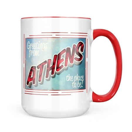 Neonblond Greetings from Athens Vintage Postcard Mug gift for Coffee Tea lovers
Neonblond Greetings from Athens Vintage Postcard Mug gift for Coffee Tea lovers