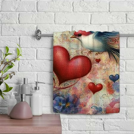 ZFLMY Hearts Flowers Bird Hand Towel 100% Polyester Kitchen Towels Funny Design for Kitchens Bathrooms Showers 29.5x13.8in
ZFLMY Hearts Flowers Bird Hand Towel 100% Polyester Kitchen Towels Funny Design for Kitchens Bathrooms Showers 29.5x13.8in