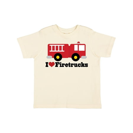 Inktastic I Heart Firetrucks Gift Toddler Boy or Toddler Girl T-Shirt