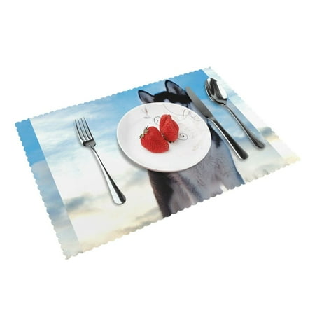Home Husky Dog Placemats Set Of 4 Washable Wipeable Place Mats Place Mats For Festival Parties Family Dinner (12 X 18inch)
Home Husky Dog Placemats Set Of 4 Washable Wipeable Place Mats Place Mats For Festival Parties Family Dinner (12 X 18inch)