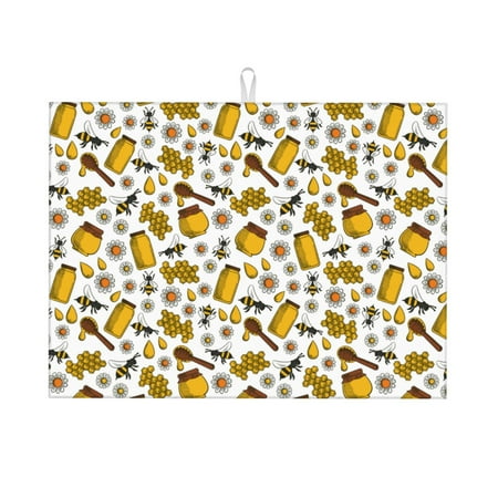 Adobk Cute Bee Dish Drying Mat for Kitchen Counter Absorbent Microfiber Drying Pad Reusable Washable Large 18 x24
Adobk Cute Bee Dish Drying Mat for Kitchen Counter Absorbent Microfiber Drying Pad Reusable Washable Large 18 x24