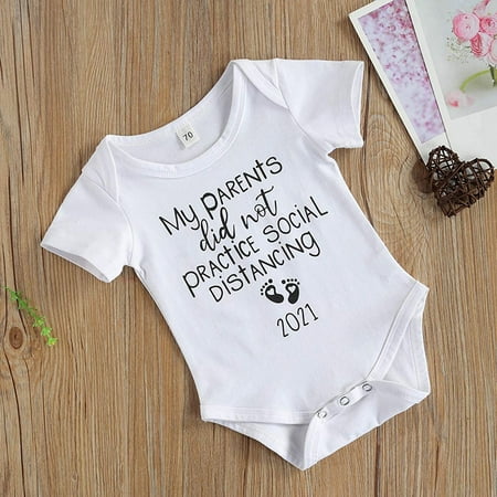THE WILD Funny Newborn Baby Boy Girls Clothes Cotton Bodysuit Romper Cute Print