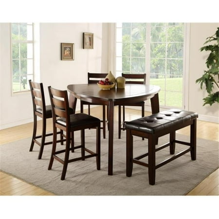 Myco Furniture EL712T Brown Elias Triangular Counter Table