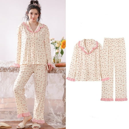DanceeMangoo GouZ Womens Sleepwear Long Sleeve Cozy Pajama Set Pj Suit Casual Loungewear for Spring Summer
DanceeMangoo GouZ Womens Sleepwear Long Sleeve Cozy Pajama Set Pj Suit Casual Loungewear for Spring Summer
