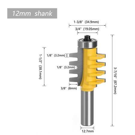 Leke 6/8mm 1/4inch Shank Rail Reversible Finger Joint Glue Router Bit Milling Cutter
Leke 6/8mm 1/4inch Shank Rail Reversible Finger Joint Glue Router Bit Milling Cutter
