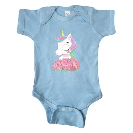 Inktastic Unicorn Roses Gift Baby Boy or Baby Girl Bodysuit