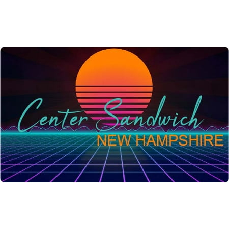 Center Sandwich New Hampshire 4 X 2.25-Inch Fridge Magnet Retro Neon Design