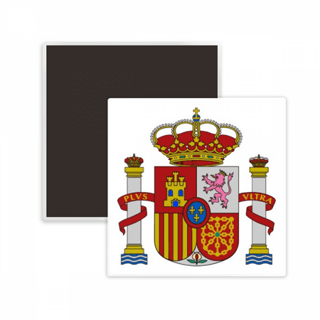 Spain Europe National Emblem Square Ceracs Fridge Magnet Keepsake Memento