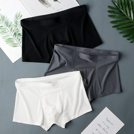 ALSLIAO 3Pcs Mens Ice Silk Underwear Boxer Briefs Shorts Soft Pouch Underpants Trunks C 3XL
ALSLIAO 3Pcs Mens Ice Silk Underwear Boxer Briefs Shorts Soft Pouch Underpants Trunks C 3XL