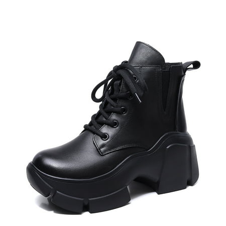 Women‘s Platform Short Boots Chunky Heel Lace Up Non Slip Shoes Round Toe Ankle Boots
Women‘s Platform Short Boots Chunky Heel Lace Up Non Slip Shoes Round Toe Ankle Boots