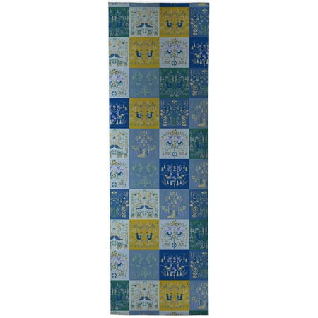 Scandinavian Patchwork Jewel Tones Kitchen Mat by Kavka Designs