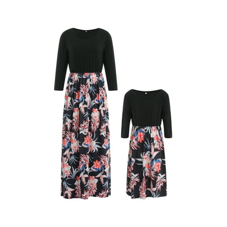 QILINXUAN Family Matching Dress Floral Print Round Neck Long Sleeve One-Piece for Adults and Kids Holiday Xmas Dress
QILINXUAN Family Matching Dress Floral Print Round Neck Long Sleeve One-Piece for Adults and Kids Holiday Xmas Dress
