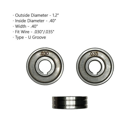 Goodhd Drive Roll .023 .030 .035 .045 Knurled V U Groove Wire Feed for MIG Welders