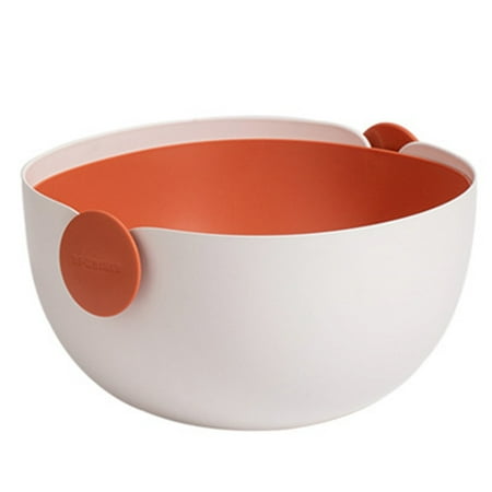 Double Draining Basket Multifunction Washing Bowl and Strainer with Handles White Yellow Small
Double Draining Basket Multifunction Washing Bowl and Strainer with Handles White Yellow Small