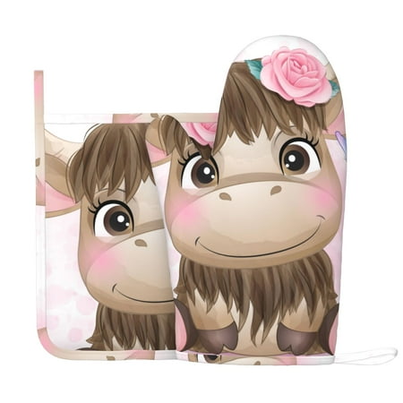XMXY Oven Mitts and Pot Holders 2 Pcs Sets Cute Buffalo Butterfly Flower Heat Resistant Silicone Cooking Gloves for Grill Baking BBQ Kitchen Decor
XMXY Oven Mitts and Pot Holders 2 Pcs Sets Cute Buffalo Butterfly Flower Heat Resistant Silicone Cooking Gloves for Grill Baking BBQ Kitchen Decor